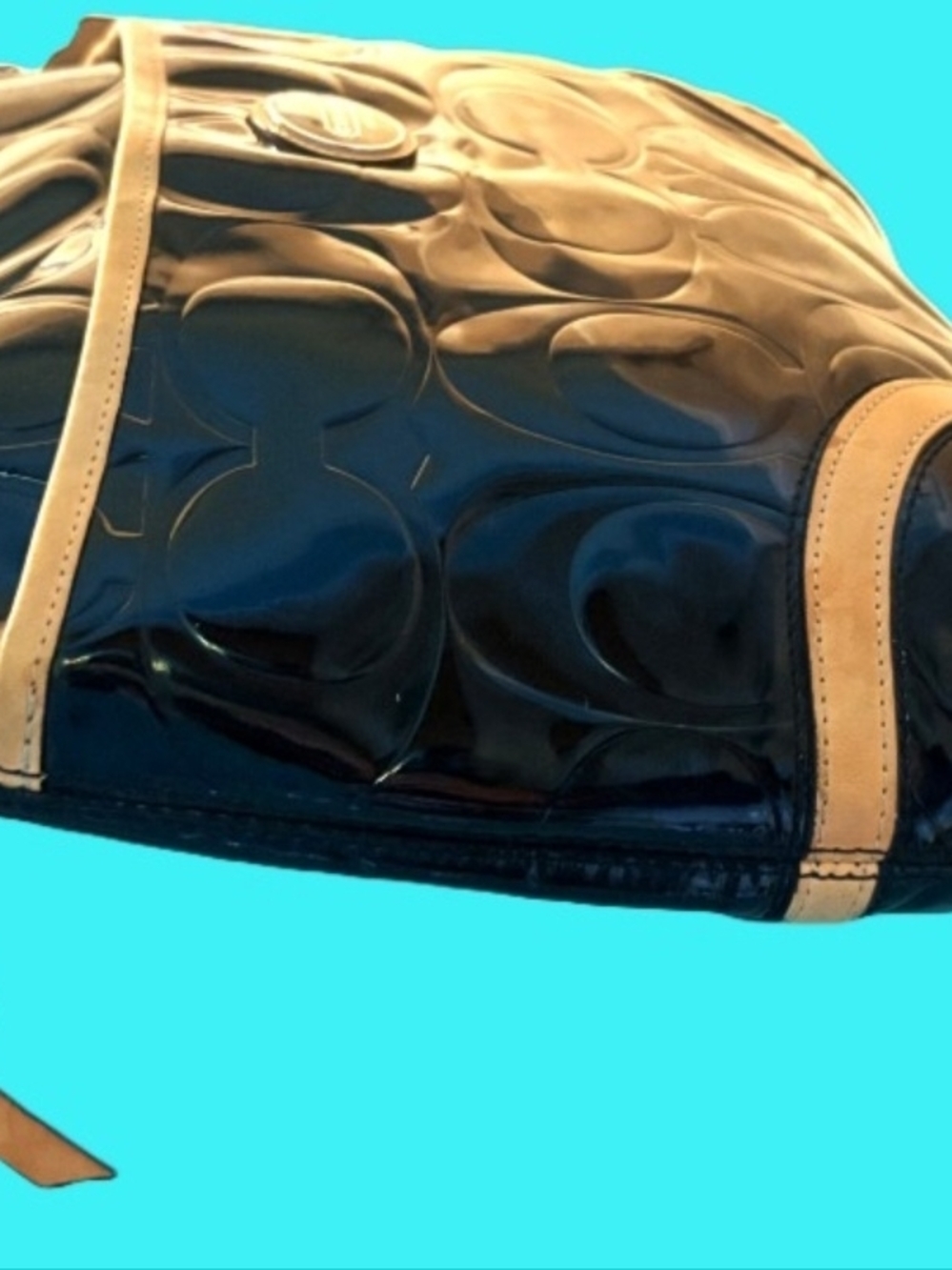 Coach Peyton Embossed Signature Patent Leather Shoulder Bag - Picture 10 of 12